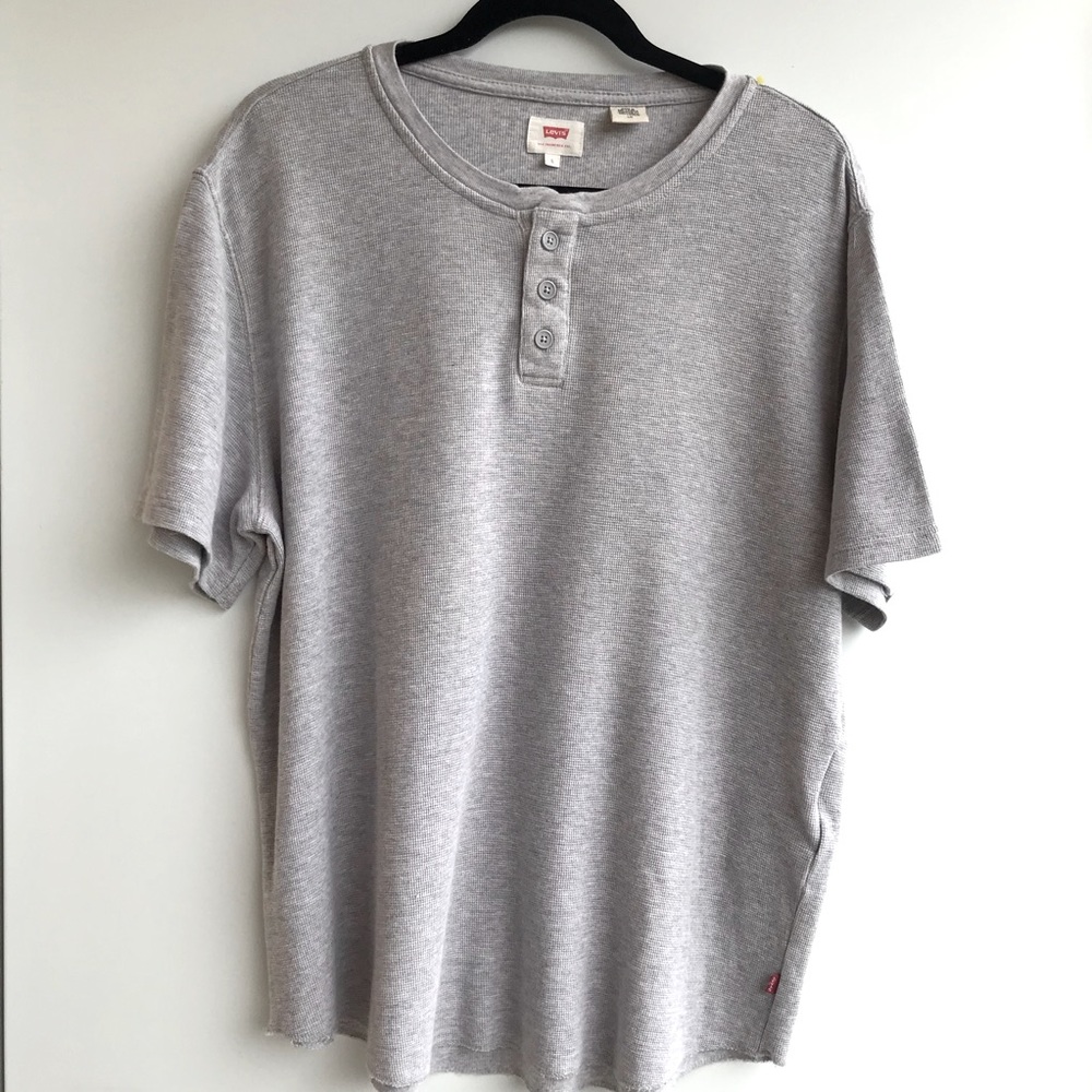Levi’s Gray Thermal Short Sleeve Tee Shirt Size L